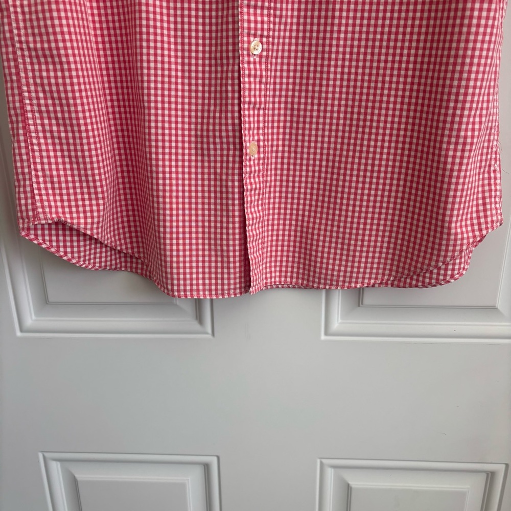 Men’s J. Crew Short Sleeve Gingham Shirt, Size Medium - Picture 6 of 12